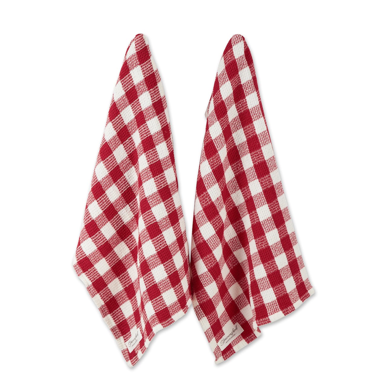 DII® Checker Washed Waffle Dish Towels, 2ct.